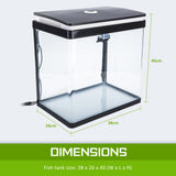 30L Curved Glass RGB LED Aquarium Fish Tank