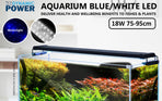 2X Aquarium Blue White LED - 18W 75-95cm