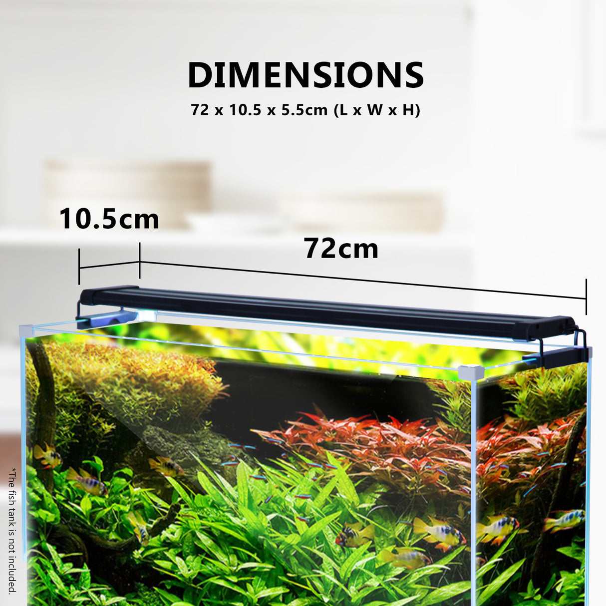 2X Aquarium Blue White LED - 18W 75-95cm