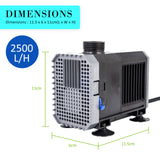 2500L/H 45W 2.7m Aquarium Submersible Pond Water Pump