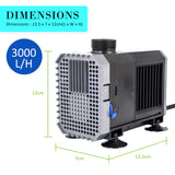 3000L/H 55W 3m Aquarium Submersible Pond Water Pump