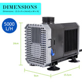 5000L/H 80W 3.8m Aquarium Submersible Pond Water Pump - Extra Image