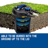 PROTEGE Aquarium External Canister Filter Aqua Fish Tank Pond Water UV Light 10000 L/H - Close-Up Angle