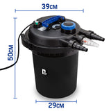 PROTEGE Aquarium External Canister Filter Aqua Fish Tank Pond Water UV Light 10000 L/H - Rear View