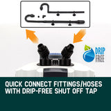 PROTEGE Aquarium External Canister Filter Aqua Fish Tank Pond Pump UV Light 1850 L/H - Rear View