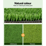 Prime Turf Artificial Grass 2mx5m 10mm Synthetic Fake Lawn Turf Plant Plastic Olive - Top-Down View