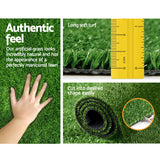 Prime Turf Artificial Grass 2mx10m 10mm Synthetic Fake Lawn Turf Plant Plastic Olive - Rear View