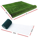 Prime Turf 1x10m Artificial Grass Synthetic Fake 10SQM Turf Lawn 17mm Tape - Front View