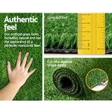 Prime Turf Artificial Grass 1mx20m 17mm Synthetic Fake Lawn Turf Plant Plastic Olive - Rear View
