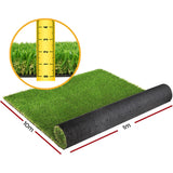 Prime Turf Artificial Grass 20SQM 20mm Synthetic Fake Lawn Turf Plant Plastic 4-coloured 1mx10m - Front View