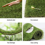 Prime Turf Artificial Grass 35mm 1mx10m Synthetic Fake Lawn Turf Plastic Plant 4-coloured - 45-Degree Angle