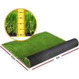 Prime Turf Artificial Grass 40mm 1mx10m Synthetic Fake Lawn Turf Plastic Plant 4-coloured - Front View
