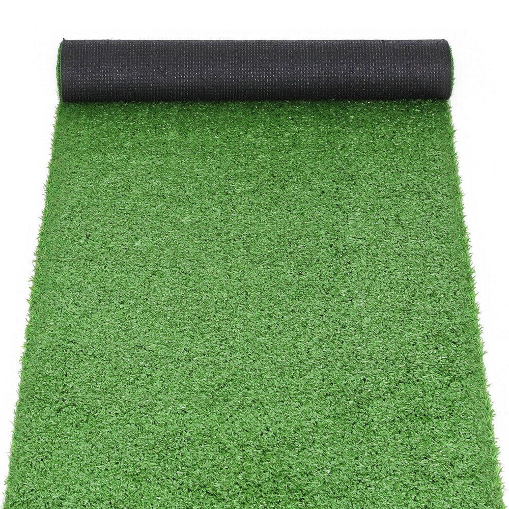 Prime Turf Artificial Grass Turf Rug Fake Grass 2 Rolls 15mm Height 50cm x 2m Indoor Outdoor Synthetic Grass Mat Carpet with Drainage Holes Plastic