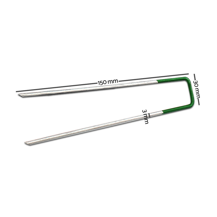Prime Turf Artificial Grass Synthetic Pins 100pcs Turf Pegs Heavy Duty Weed Mat Stakes Landscape