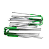 Prime Turf Artificial Grass Synthetic Pins 100pcs Turf Pegs Heavy Duty Weed Mat Stakes Landscape - Top-Down View