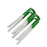 Prime Turf Artificial Grass Synthetic Pins 100pcs Turf Pegs Heavy Duty Weed Mat Stakes Landscape - Close-Up Angle