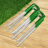Prime Turf Artificial Grass 50pcs Synthetic Pins Fake Lawn Turf Weed Mat Pegs Joining Tape - Close-Up Angle
