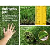 Primeturf 30mm 1mx20m Artificial Grass Synthetic Fake Lawn Turf Plastic Plant 4-coloured - Close-Up Angle