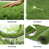 Prime Turf Artificial Grass 30mm 2mx5m 60SQM Synthetic Fake Lawn Turf Plastic Plant 4-coloured - 45-Degree Angle