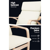 Artiss Rocking Armchair Nursing Bentwood Aero - Top-Down View