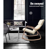 Artiss Rocking Armchair Nursing Bentwood Aero - 45-Degree Angle