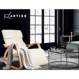 Artiss Rocking Armchair Footrest Nursing Beige Afton - Extra Image