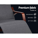 Artiss Rocking Armchair Footrest Nursing Charcoal Afton - Rear View