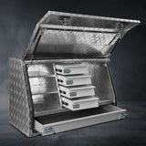 Giantz Aluminium Ute Tool Box Drawers Storage Truck Trailer Lock - Low Angle