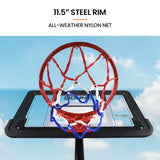 DR. DUNK Portable Kids Basketball Hoop Stand System, 1.15m to 1.60m Height Adjustable - 45-Degree Angle