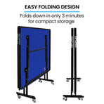 PROFLEX Table Tennis Table, with 4 Player Ping Pong Paddle and Pingpong Ball Pack