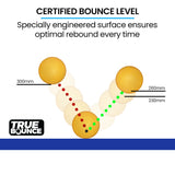 PROFLEX Premium Outdoor Table Tennis Table, with 4 Player Ping Pong Paddle and Pingpong Ball Pack - Low Angle