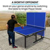 PROFLEX Premium Outdoor Table Tennis Table, with 4 Player Ping Pong Paddle and Pingpong Ball Pack - Top-Down View