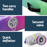 Everfit 1m Air Track Mat Inflatable Gymnastics Tumbling Mat Colourful - Rear View