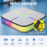 Everfit 1m Air Track Mat Inflatable Gymnastics Tumbling Mat W/ Pump Colourful - Top-Down View