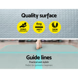 Everfit Green 3x1M Inflatable Air Track Gymnastics Mat with Electric Pump - Top-Down View