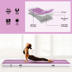 Everfit 3M Air Track Gymnastics Tumbling Exercise Cheerleading Mat Inflatable Purple