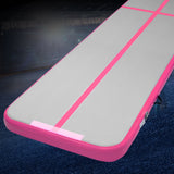 Everfit 4M Air Track Gymnastics Tumbling Exercise Cheerleading Mat Inflatable Pink - Close-Up Angle