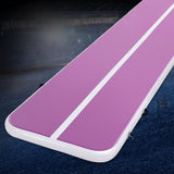 Everfit 4M Air Track Gymnastics Tumbling Exercise Cheerleading Mat Inflatable Purple - Close-Up Angle