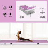 Everfit 4M Air Track Gymnastics Tumbling Exercise Yoga Mat W/ Pump Inflatable Purple - Top-Down View