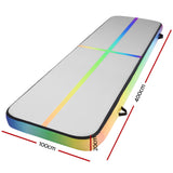 Everfit 4X1X0.2M Air Track Inflatable Tumbling Mat Gymnastics Yoga Mat - Front View