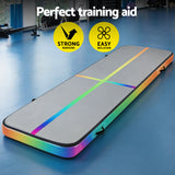 Everfit 4M Air Track Gymnastics Tumbling Exercise Mat Inflatable Mats 20CM Thick + Pump - Top-Down View