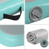 Everfit GoFun 5X1M Inflatable Air Track Mat Tumbling Floor Home Gymnastics Green - Side View