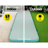 Everfit GoFun 5X1M Inflatable Air Track Mat with Pump Tumbling Gymnastics Green - 45-Degree Angle