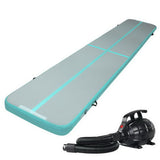 Everfit GoFun 5X1M Inflatable Air Track Mat with Pump Tumbling Gymnastics Green - Low Angle