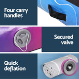 Everfit 6M Air Track Mat Inflatable Gymnastics Tumbling Mat Colourful - Rear View