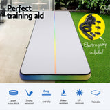 Everfit 6M Air Track Mat Inflatable Gymnastics Tumbling Mat W/ Pump Colourful - Top-Down View