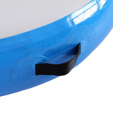 Everfit 1m Air Track Spot Inflatable Gymnastics Tumbling Mat Round Blue - Top-Down View