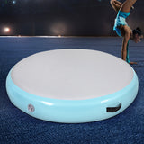 Everfit 1m Air Track Spot Inflatable Gymnastics Tumbling Mat Round Green - Close-Up Angle