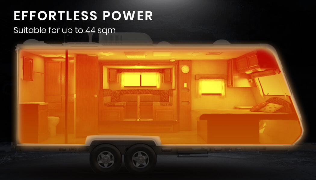 THERMOMATE 12V 5kW Diesel Air Heater for Caravan Camper Trailer Van Motorhome RV, Grey