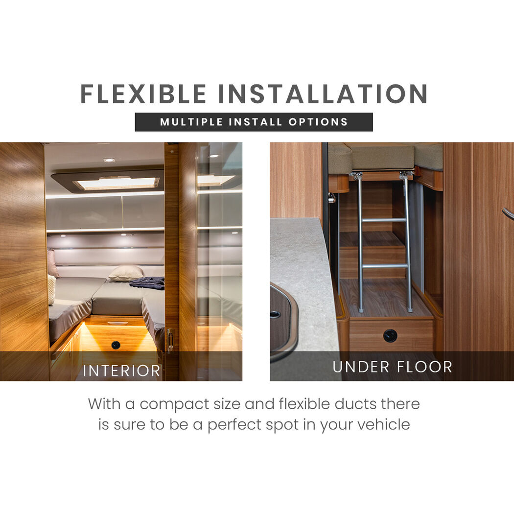 THERMOMATE 12V 5kW Diesel Air Heater for Caravan Camper Trailer Van Motorhome RV, Red